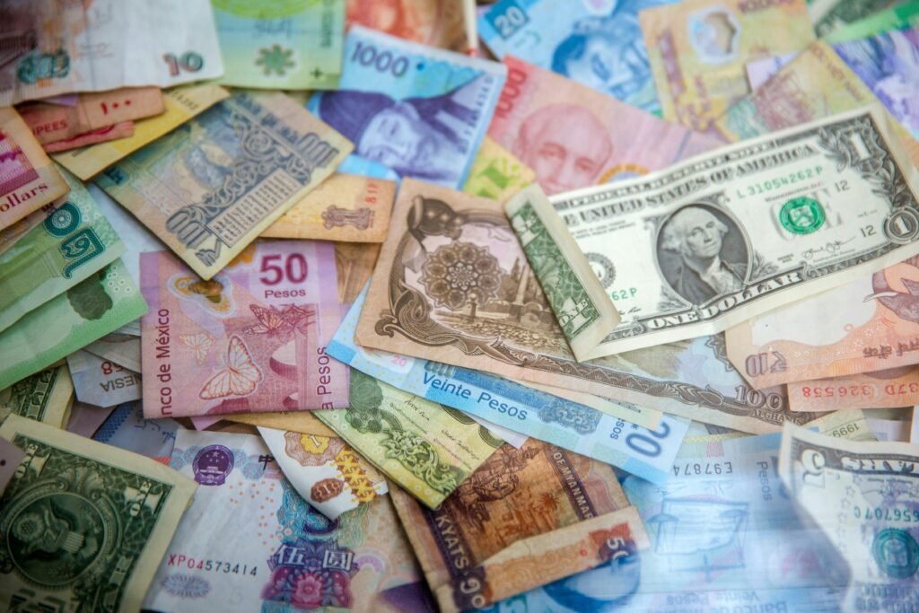Currency showing Forex market